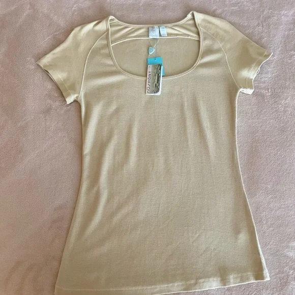 Nu Sport Scoop Neck Short Sleeve Yoga Top - Size M - Picture 6 of 10